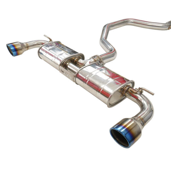 INVIDIA | R400 CAT BACK EXHAUST W/ROUND TI ROLLED TIPS | MK7 GTI